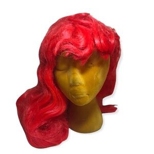 Red long Wig little mermaid Halloween